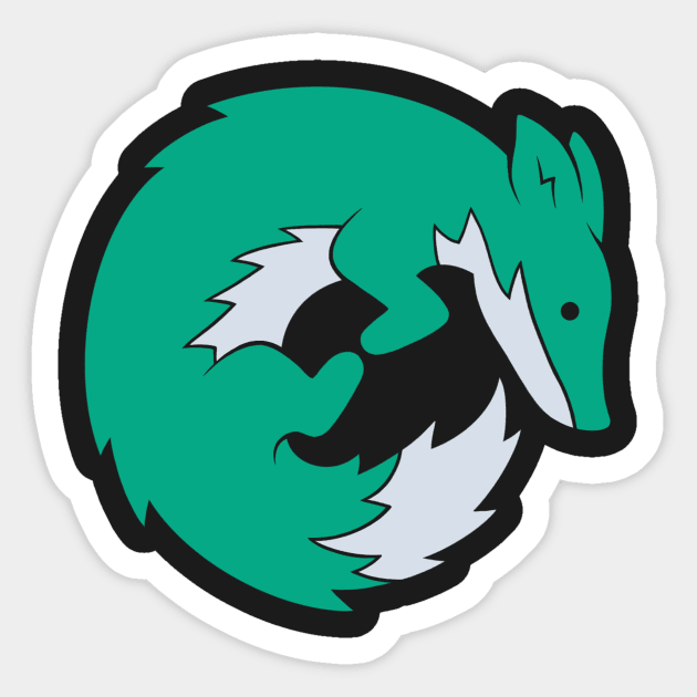 The Green Fox Sticker by JuliaCoffin